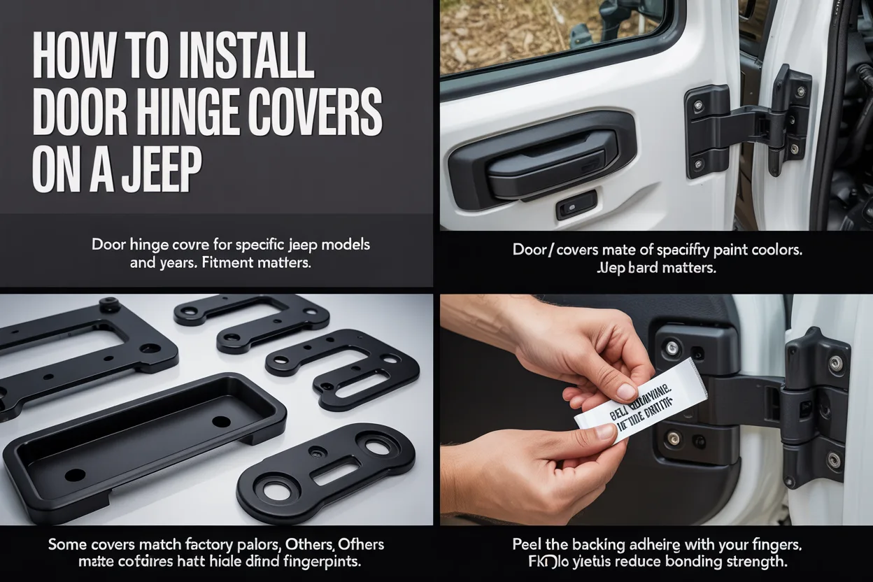 How to Install Door Hinge Covers on a Jeep
