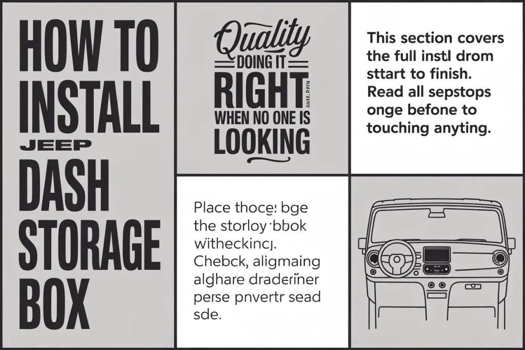 How to Install Jeep Dash Storage Box