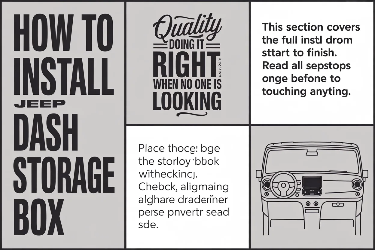 How to Install Jeep Dash Storage Box