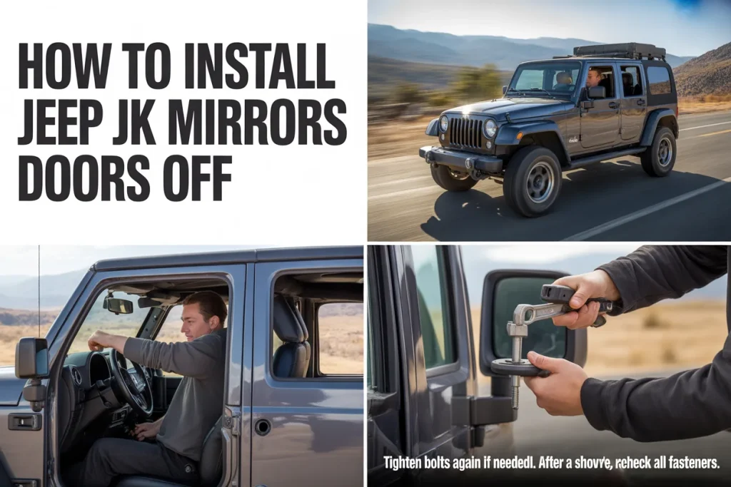 How to Install Jeep JK Mirrors Doors Off