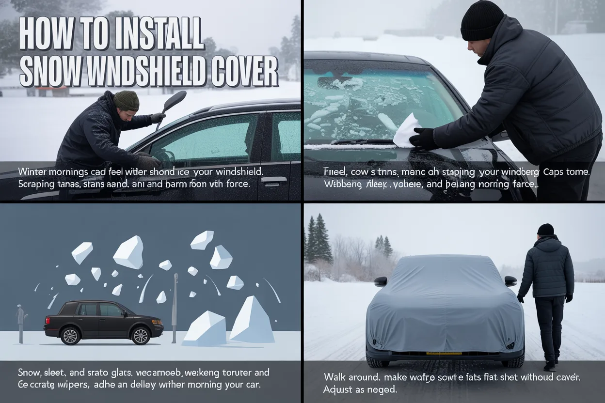How to Install Snow Windshield Cover
