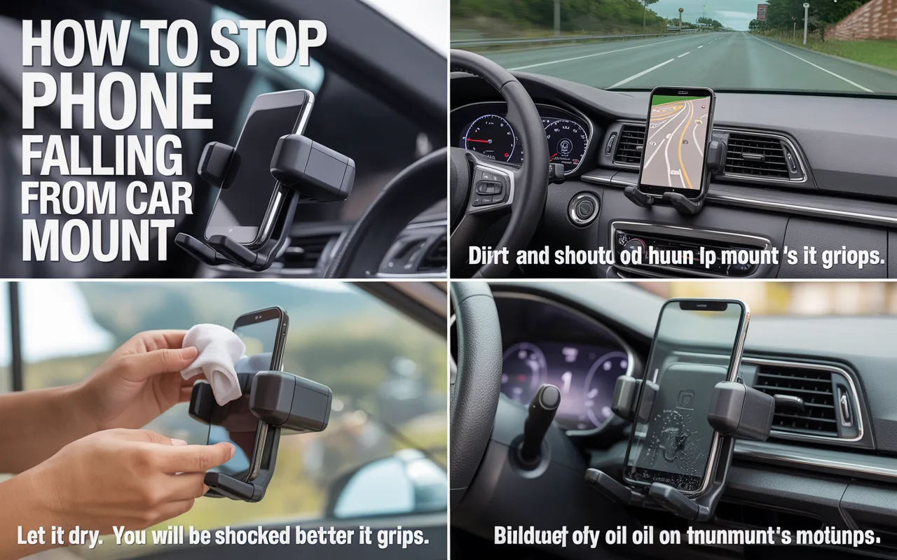 How to Stop Phone Falling From Car Mount
