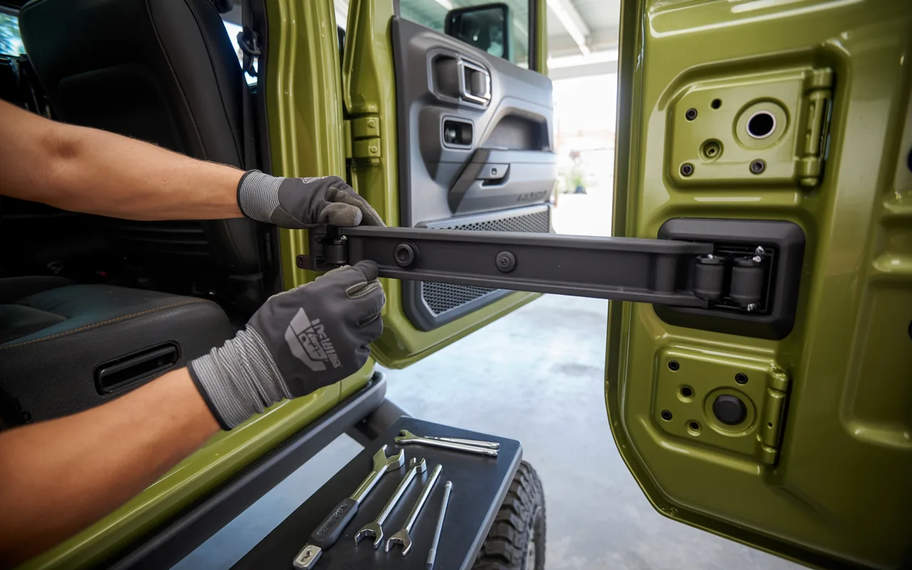 How to Install Door Hinge Covers on a Jeep
